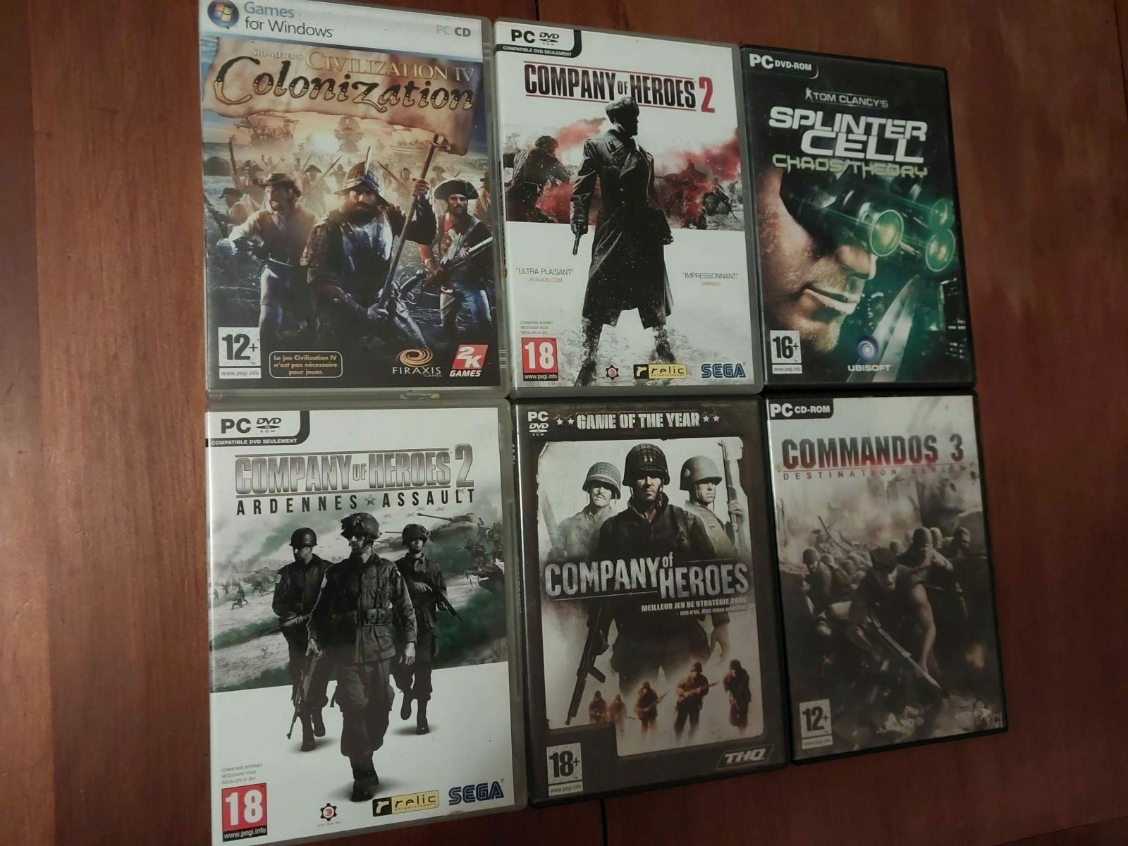 Lot de jeux PC 1200F le lot