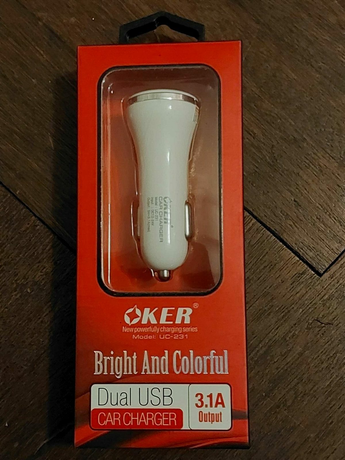 Chargeur voiture KER UC‑231 – Double USB 3.1A